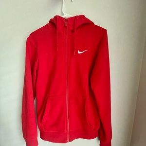 Nike Red Zip-Up Sweater